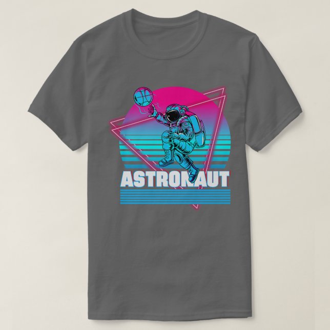 Camiseta Astronauta Vaporwave Retro Estético (Diseño del anverso)