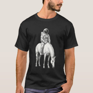 Camiseta Astronauta Vaquero Montando Caballo Arte Surrealis