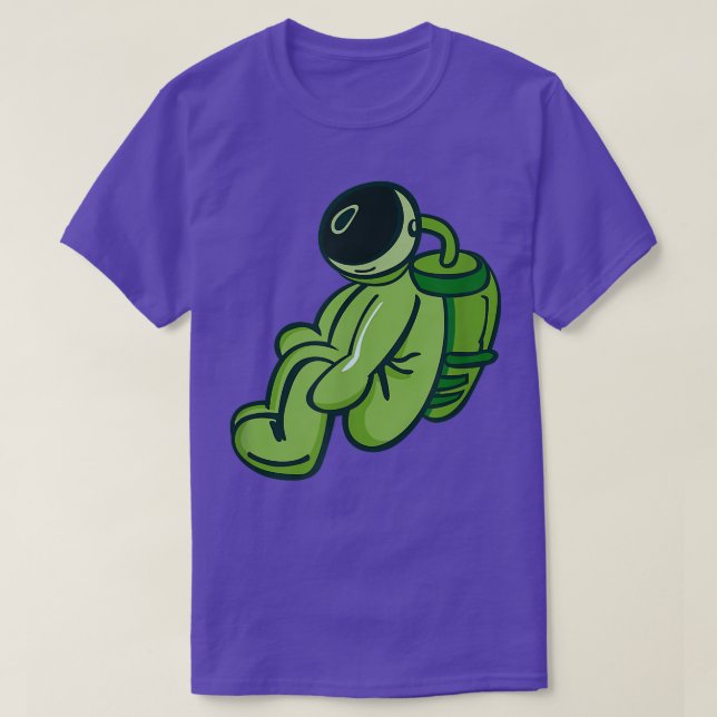 Camiseta Astronauta verde ASTRO NAUT (Diseño del anverso)