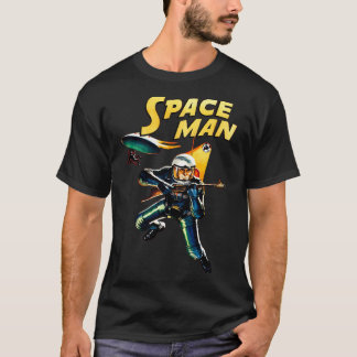 Camiseta Astronauta Vintage Spaceship Ciencia Ficción Volan