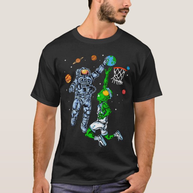Camiseta Astronauta vs. basketball alienígena (Anverso)