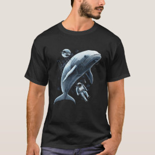 Camiseta Astronauta Whale Space Tees Hombres Mujeres Niños
