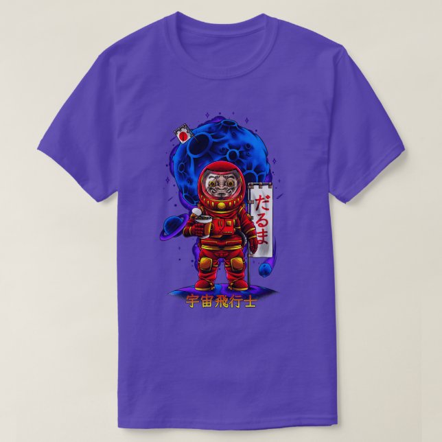 Camiseta astronauta x daruma (Diseño del anverso)