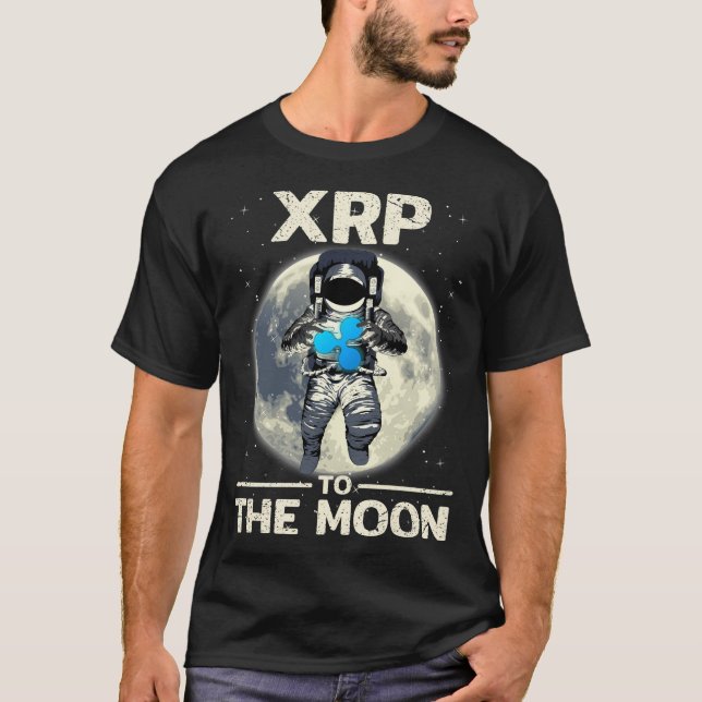 Camiseta Astronauta Xrp A La Luna Cryptocurrenc Xrp (Anverso)