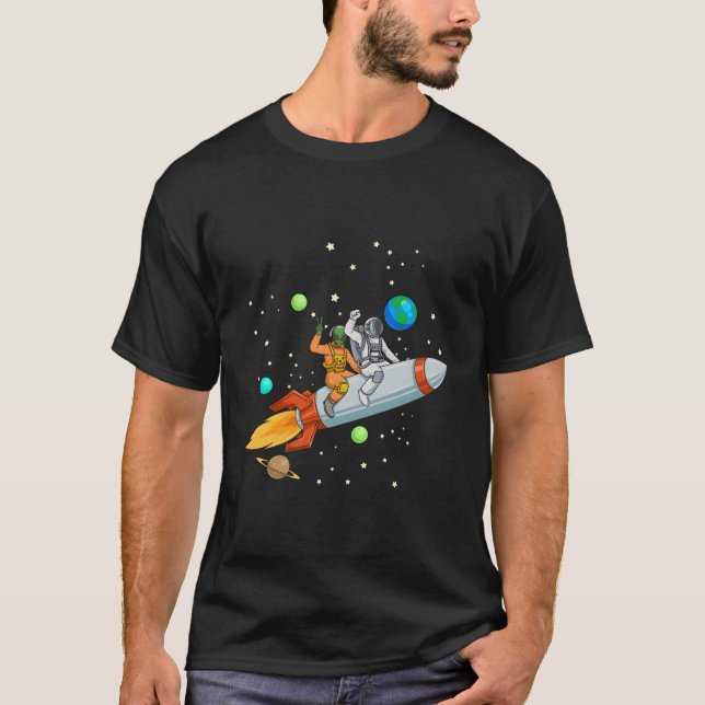 Camiseta Astronauta Y Extranjera En El Espacio (Anverso)