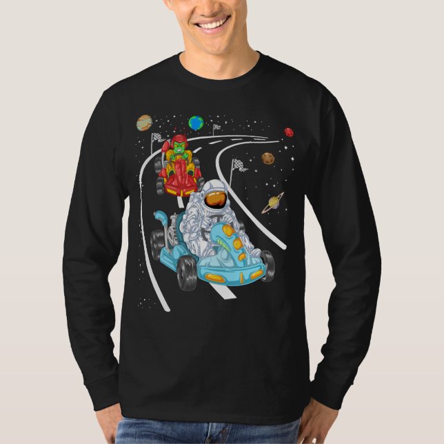Camiseta Astronauta y Gokart alienígena (Anverso)