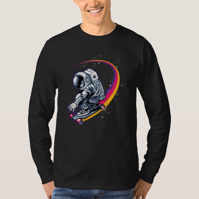 Camiseta Astronauta y monopatín (Anverso)