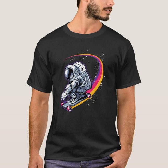 Camiseta Astronauta y patineta (Anverso)