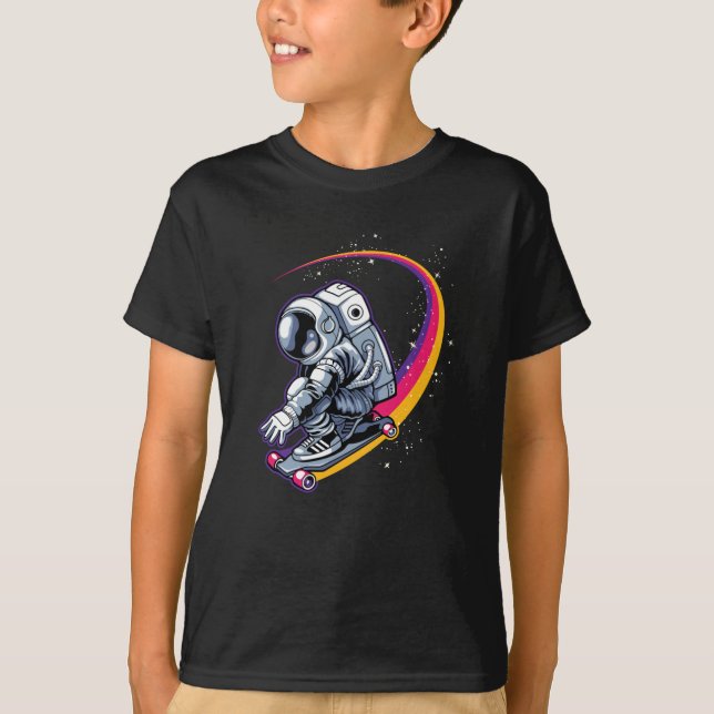 Camiseta Astronauta y patineta (Anverso)