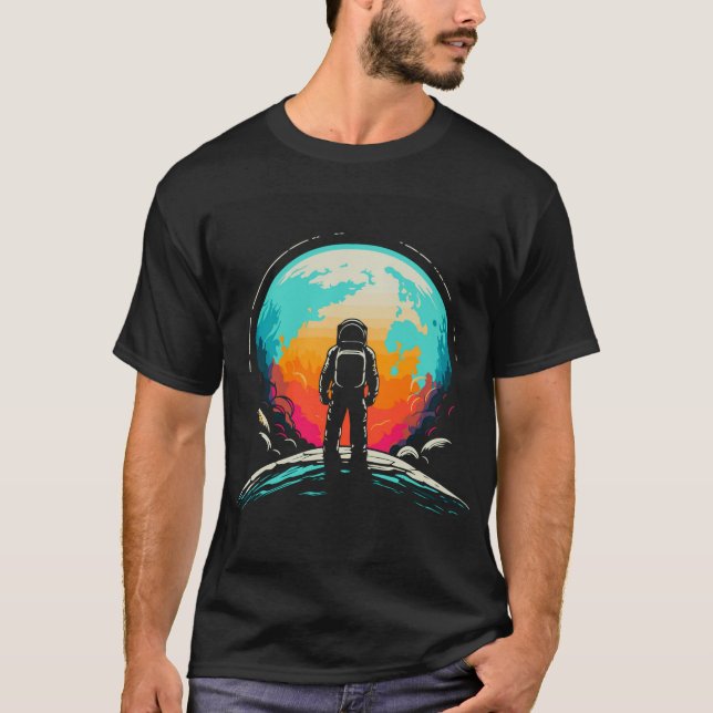 Camiseta Astronauta y planeta (Anverso)