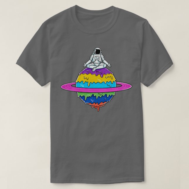 Camiseta Astronauta y planeta fundido (Diseño del anverso)