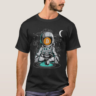 Camiseta Astronauta Yoga Bitcoin BTC A La Cripta De La Luna