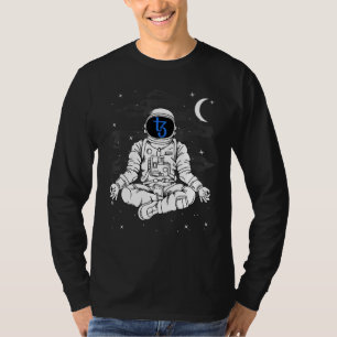Camiseta Astronauta Yoga Tezos Xtz Moneda A La Luna Cripto