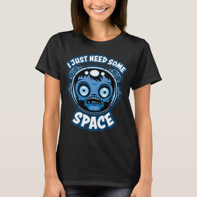 Camiseta Astronauta zombiano necesita algo de espacio (Anverso)