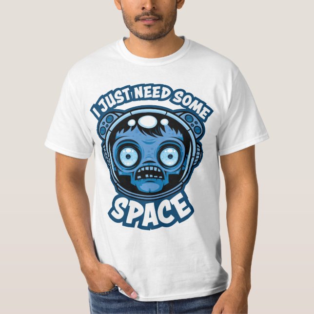 Camiseta Astronauta Zombie Necesita Algo De Espacio (Anverso)