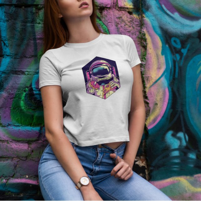 Camiseta Astronautas Comen Donut Y Pizza (Subido por el creador)