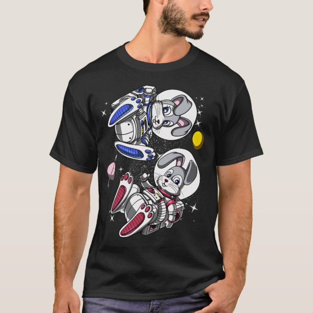 Camiseta Astronautas Conejos Espaciales (Anverso)