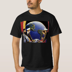 Camiseta Astronautas de ciencia ficción vintage orbitan la 