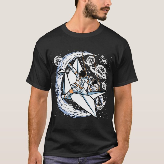 Camiseta Astronautas en papel-aves (Anverso)