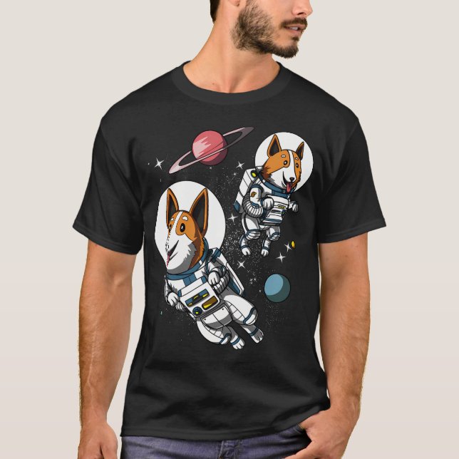 Camiseta Astronautas Espaciales Perros Corgi (Anverso)