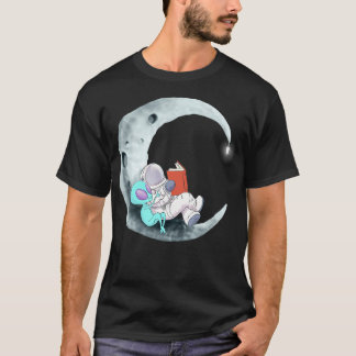 Camiseta Astronautas extranjeros leyendo libros en el espac