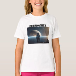 Camiseta Astronautas flotando en el universo
