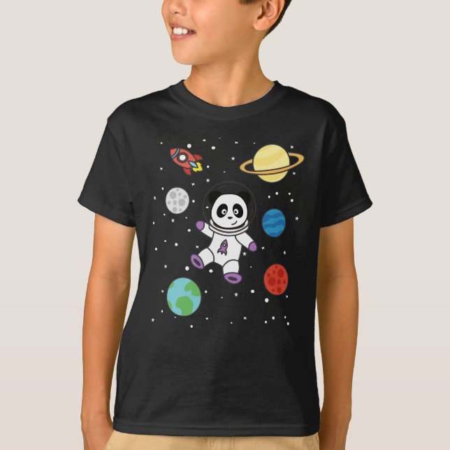 Camiseta Astronautas Pandas Planet Earth Space (Anverso)