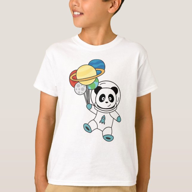 Camiseta Astronautas Pandas Planet Earth Space (Anverso)