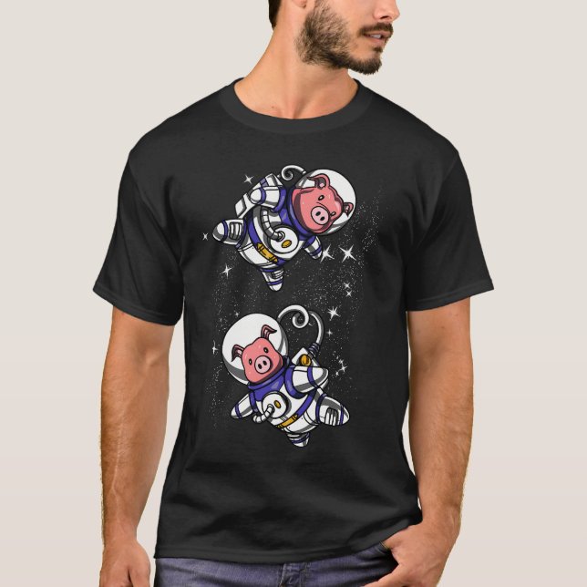 Camiseta Astronautas Pigs Espaciales (Anverso)