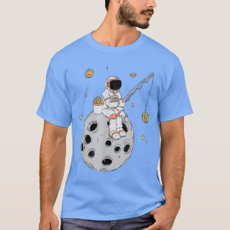 Camiseta Astronautas que pescan Bitcoin Stock Market Trader