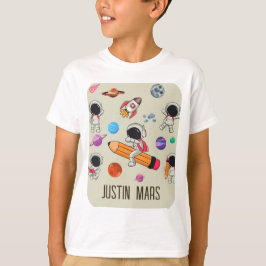 Camiseta Astronautas y Planetas Personalizados Regreso a la