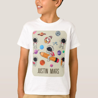 Camiseta Astronautas y Planetas Personalizados Regreso a la