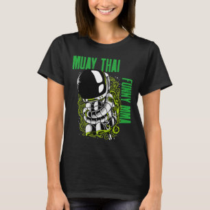 Camiseta Astronauto Enrollado en Muay Thai, Mma, Kickboxing
