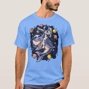 Camiseta Astronauts Ride A Shark In Space ( galaxy ) With T