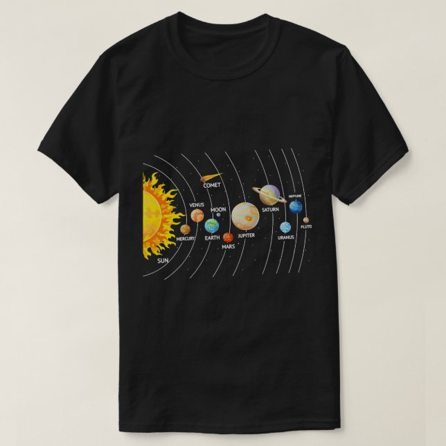 Camiseta Astronomía Amante Amantes del Espacio Shirt Fans S (Diseño del anverso)