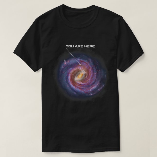 Camiseta Astronomía Amante Aquí Astronomía Vía Láctea S (Diseño del anverso)