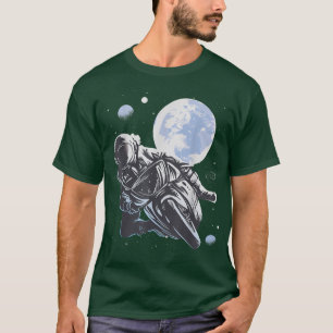 Camiseta Astronomía cósmica del planeta de motocicleta astr