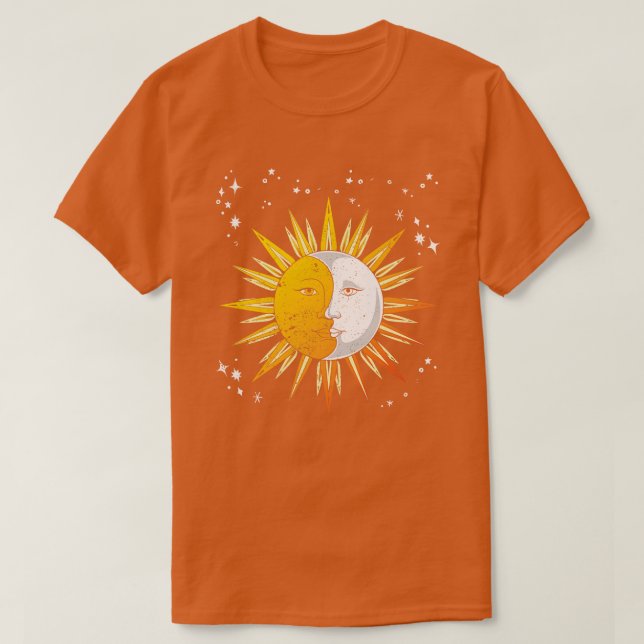 Camiseta Astronomía Cuerpos Celestes Astrolog Sun Moon (Diseño del anverso)