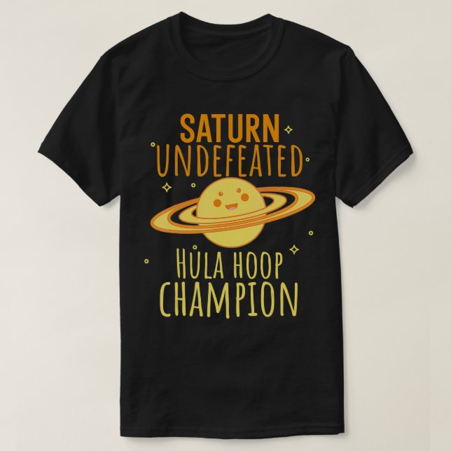 Camiseta Astronomía de campeón de Hula Hoop en Saturno (Diseño del anverso)