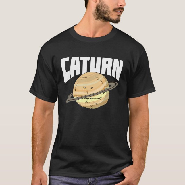 Camiseta Astronomía de Caturn para un Astrónomo (Anverso)