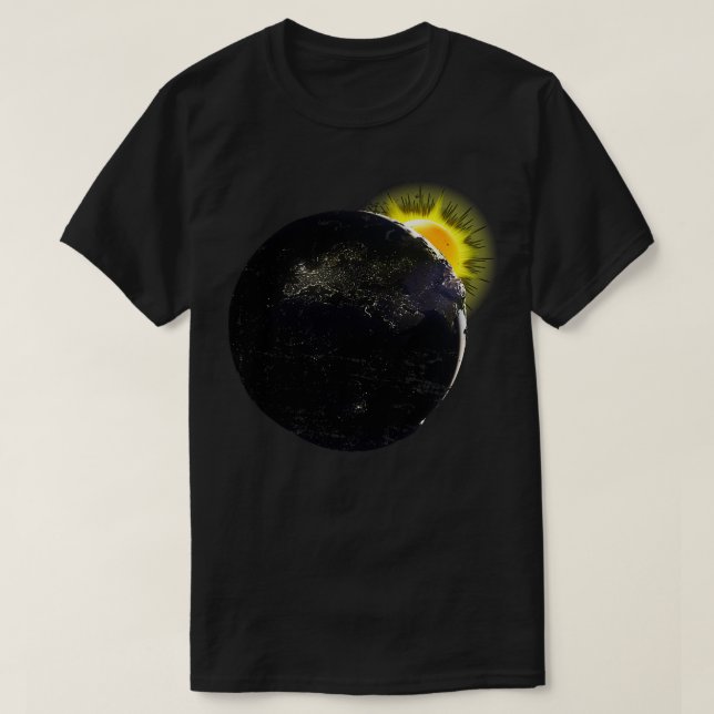 Camiseta Astronomía de Eclipse Sun Earth (Diseño del anverso)