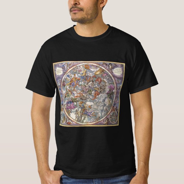 Camiseta Astronomía de época, Mapa de Constelaciones Cristi (Anverso)