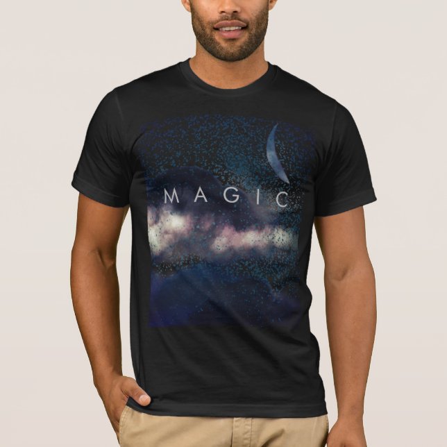 Camiseta Astronomía de Fantasía Mágica Nubes Crescent (Anverso)