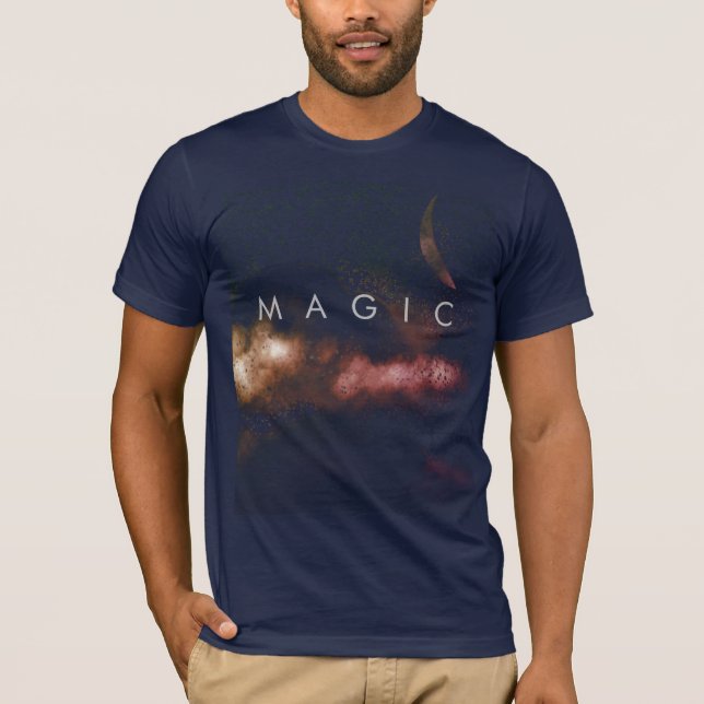 Camiseta Astronomía de la Fantasía del Oro Mágico Nubes Cre (Anverso)