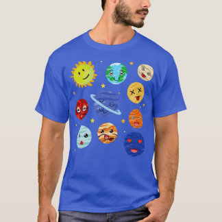 Camiseta Astronomía de Planetas Cutas del Sistema Solar Esp
