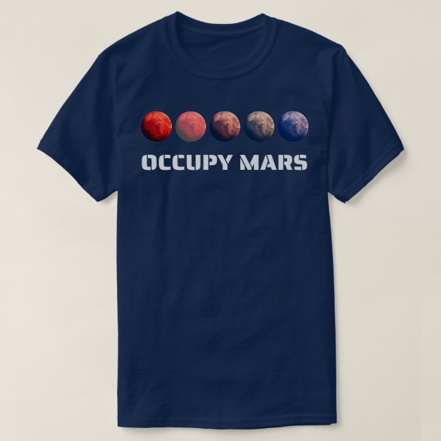 Camiseta Astronomía de Space Eplorer Occupy Mars (Diseño del anverso)