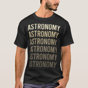 Camiseta Astronomía de Texto Marrón