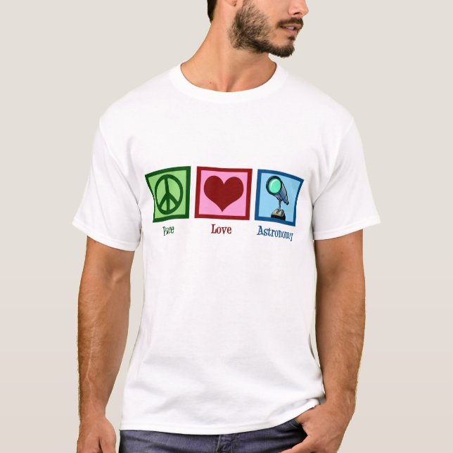 Camiseta Astronomía del amor de la paz (Anverso)