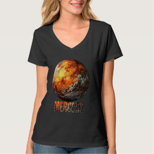 Camiseta Astronomía del sistema solar del planeta de mercur