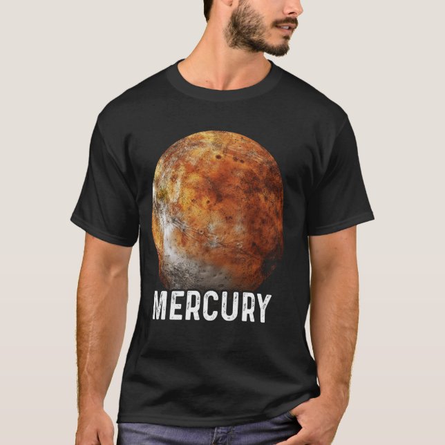 Camiseta Astronomía del sistema solar del planeta de mercur (Anverso)